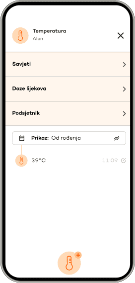 LittleDot dnevnik temperatura